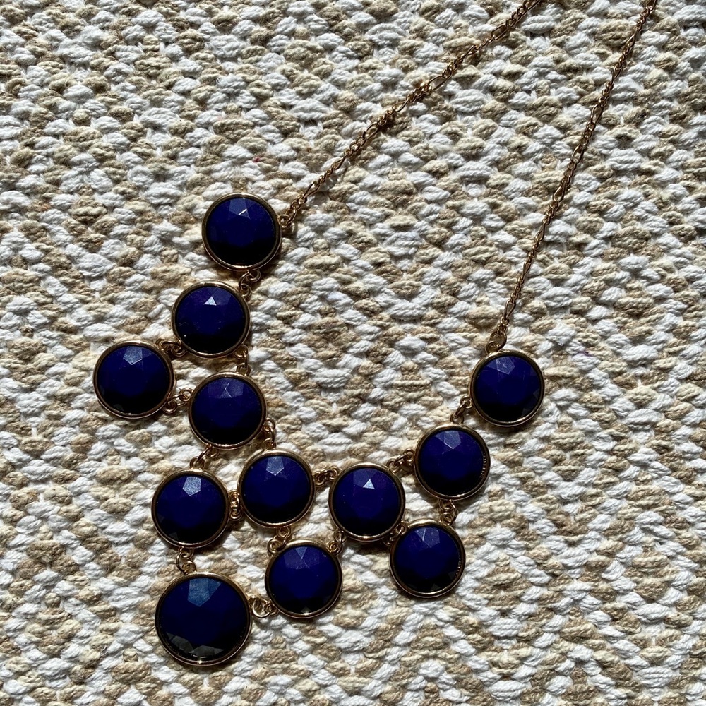 Blue statement necklace